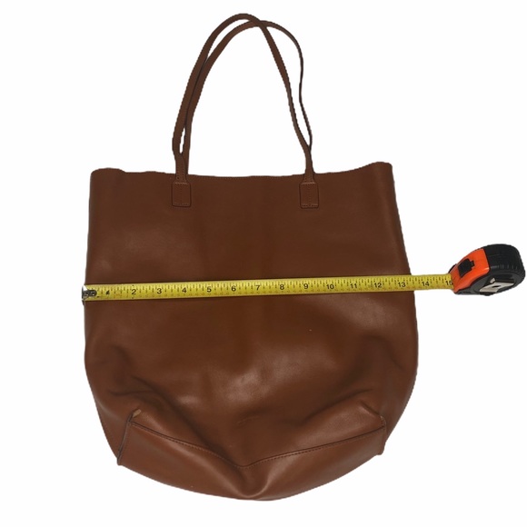 Last Chance Jil Sander Navy Brown Leather Tote Bag - Picture 6 of 14